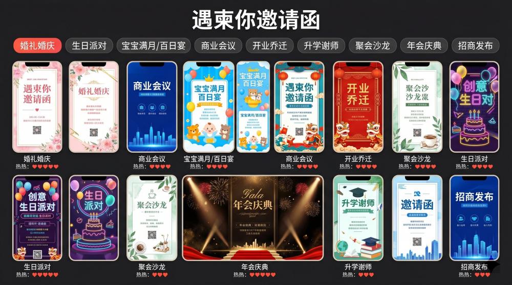保姆级回门宴电子请柬攻略✅ 小白照搬也能封神，零设计零门槛
